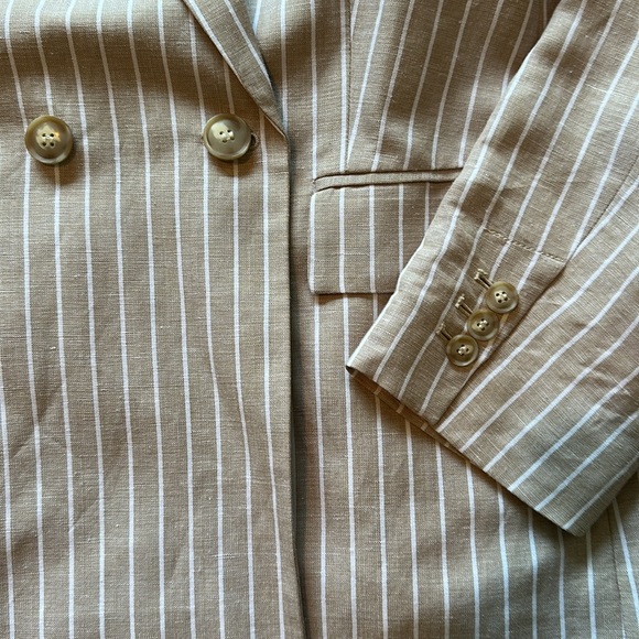 LOFT linen striped blazer - Picture 4 of 5